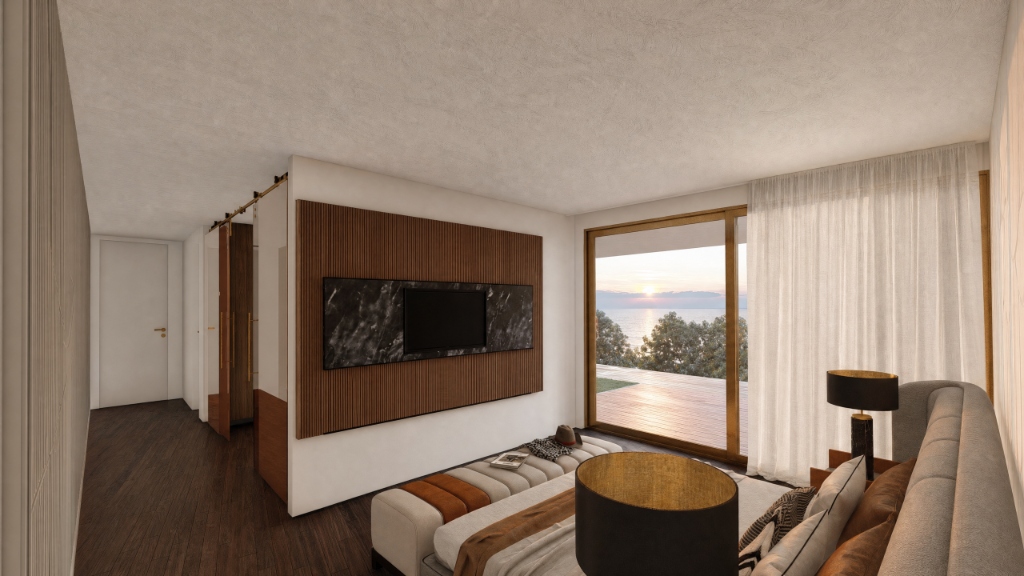 Ortus Villa Master Bedroom Retreat - CUBICS Architecture, Georgios Kyriakopoulos Architect & Mihaela Shtirkova Civil Engineer